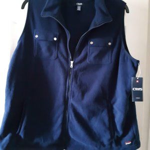 NWT - Chaps Sport Men's 3X Vest Blue Fleece